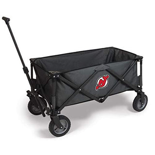 PICNIC TIME NHL New Jersey Devils Adventure Wagon Folding Wagon - Wagon Cart - Sport Utility Wagon - Beach Wagon Collapsible