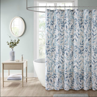 Madison Park Essentials Blue Shower Curtain 72"W x 72"L