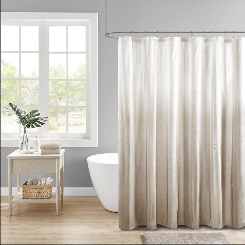 Home Outfitters Taupe  Shower Curtain 72"W x 72"L, Shower Curtain for Bathrooms, Modern/Contemporary