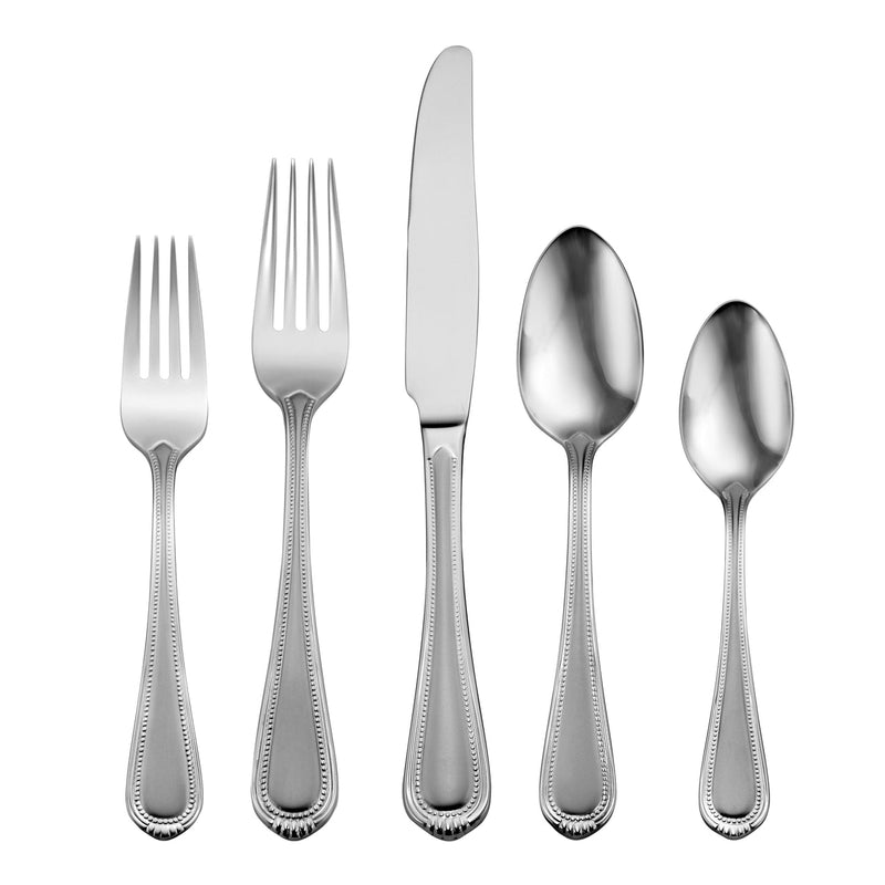 Oneida Satin Countess 45 Piece Everyday Flatware Set, Service for 8