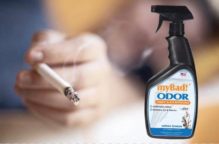 my Bad! Odor Eliminator 2 Pack - Spray 24 oz, Fabric Refresher and Odor Eliminating. Smoke,  Food, Pet Smells