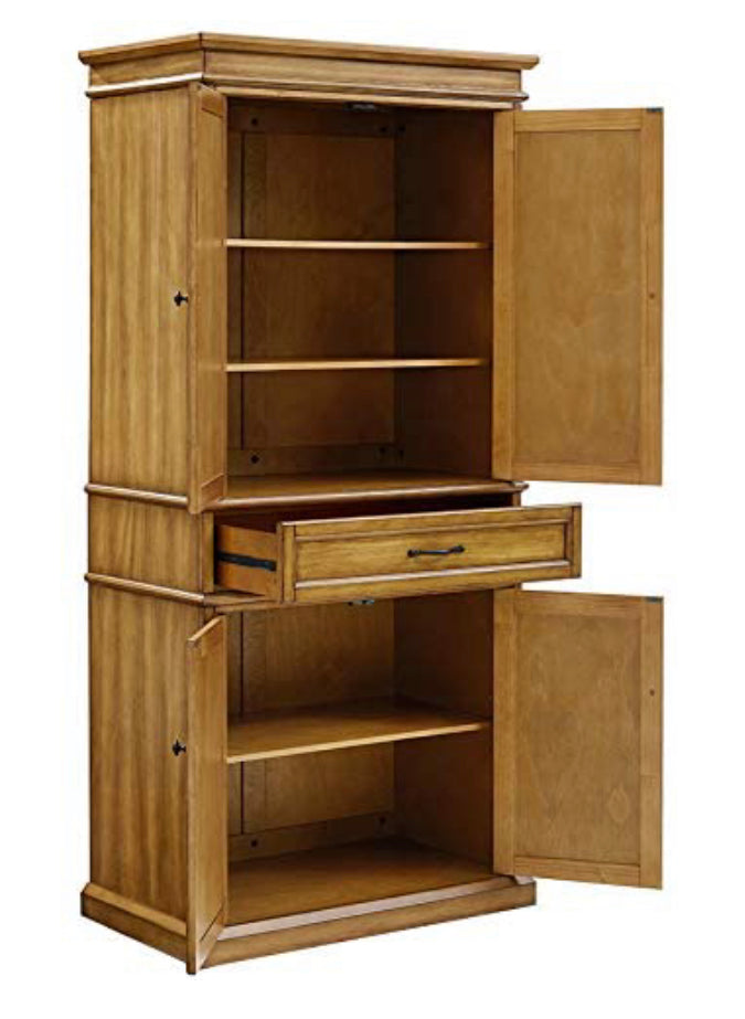 Crosley Furniture Parsons Pantry and Kitchen Storage, Natural