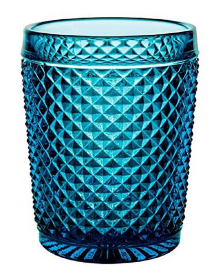 Vista Alegre Bicos Blue Tumber/Old Fashion Glass, Set of 4