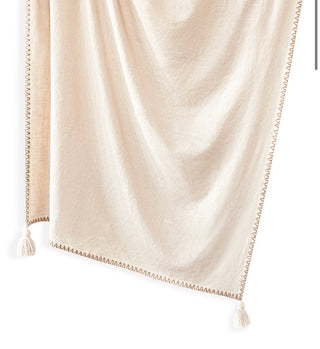 Anaya Blanket Stitch Tassel Throw