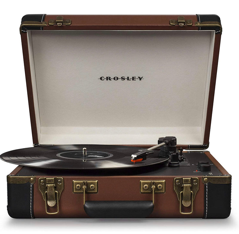 Crosley CR6019D-BR Executive Portable USB Turntable with Bluetooth, Brown