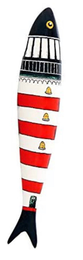 Bordallo Pinheiro Lighthouse Sardine Figure Wall Art