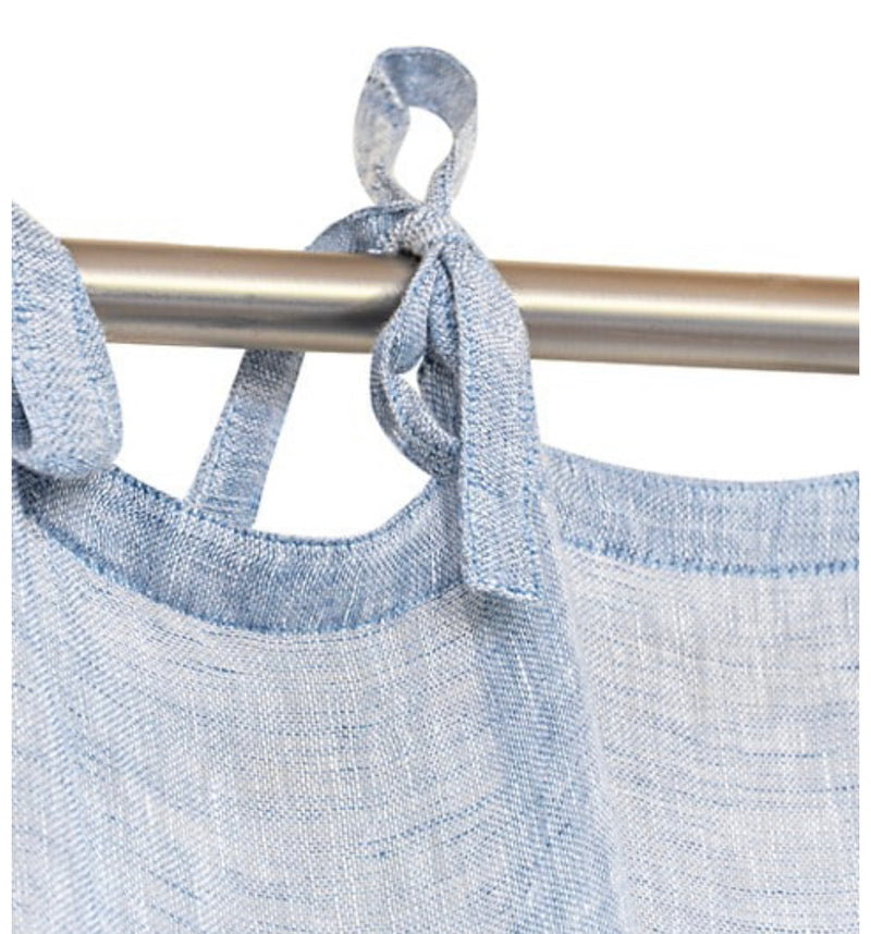 Anaya Chambray Linen Tassel Curtain