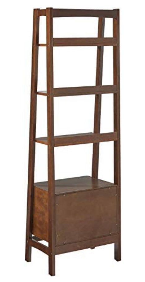 Home Outfitters Furniture Landon Small Etagere Bookcase, Mahogany
