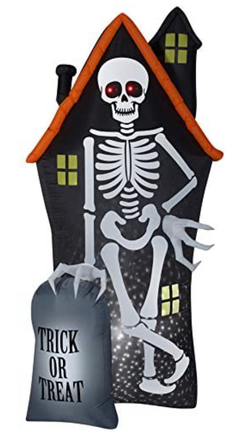 Gemmy Halloween Spotlight Skeleton, Haunt House, Tombstone