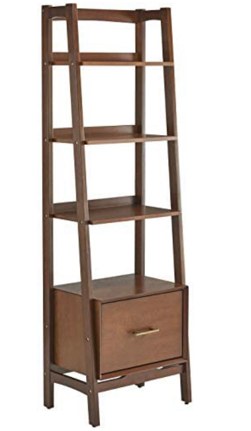 Crosley Furniture Landon Small Etagere Bookcase, Mahogany