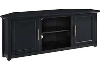 Crosley Camden 58-Inch Corner TV Stand, Black