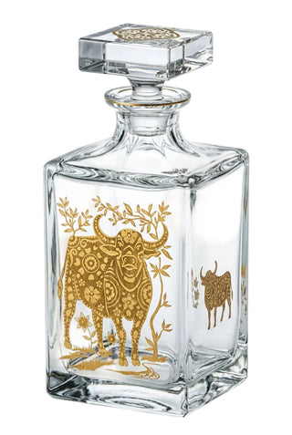 Vista Alegre Golden Ox Whisky Decanter