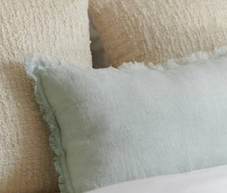 Anaya Soft Linen Pillow-Light Blue, Small