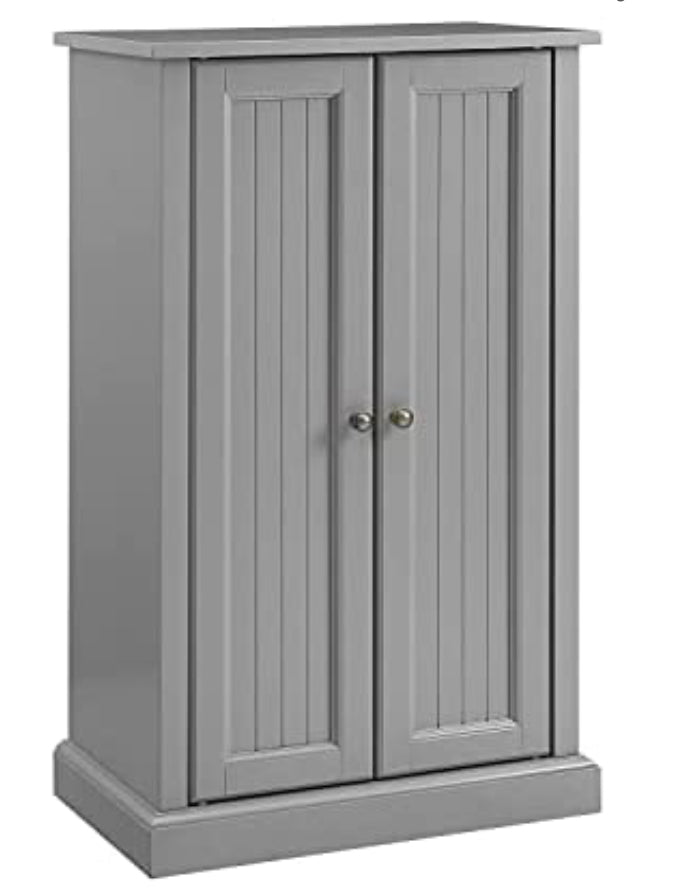 Crosley Seaside Accent Cabinet Distressed Gray