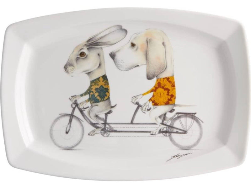 Vista Alegre Porcelain Decorative Wall Hanging Rectangular Plate Matteo Pagan