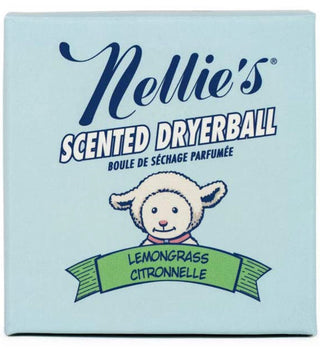 Nellie's Scented Wool Dryerball - Lemongrass Scented - Made with 100% Pure New Zealand Wool and Lasts Approximately 50 Drying Loads - Silent in Your Dryer!