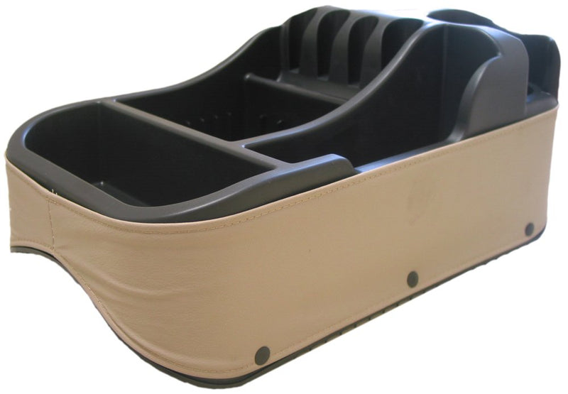 Texas Saddlebags Clutter Catcher Universal Floor Console Organizer – Taupe, Vinyl & Plastic