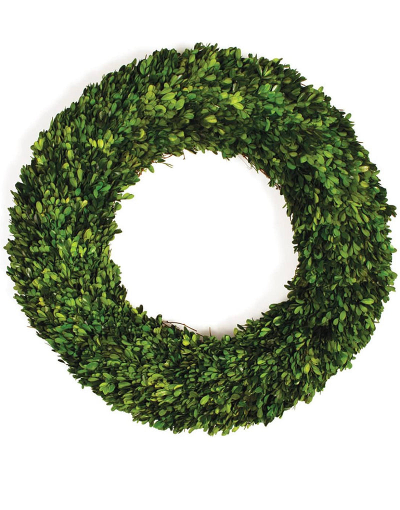 Preserved Boxwood Wreath, 30-Inch