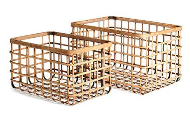 Napa Home & Garden River Bamboo Baskets ST/2