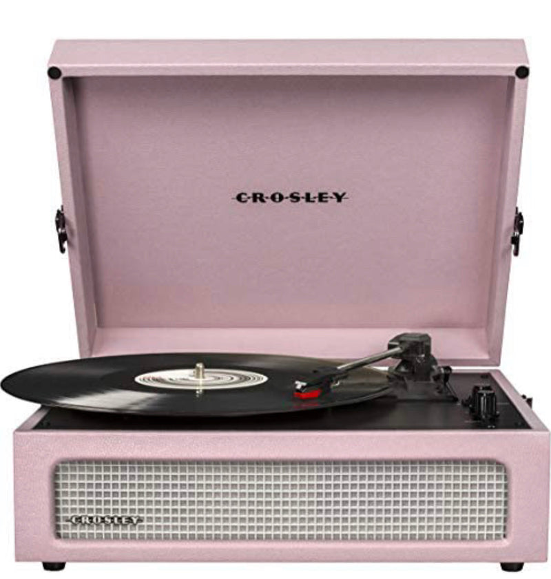 Crosley CR8017A-AM Voyager Vintage Portable Turntable with Bluetooth Receiver and Built-in Speakers, Amethyst