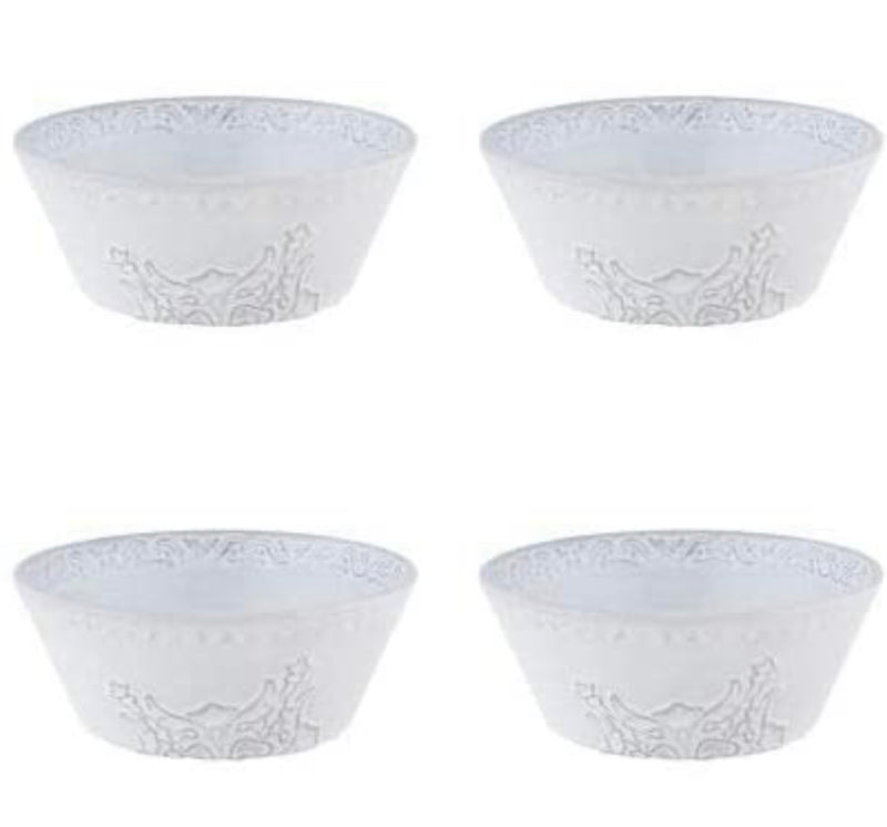 Bordallo Pinheiro RUA Nova Cereal Bowl Antique White, Set of 4