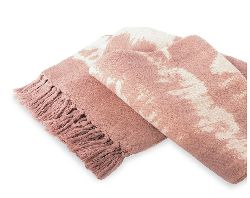 Anaya Pink Tie Dye Throw Blanket