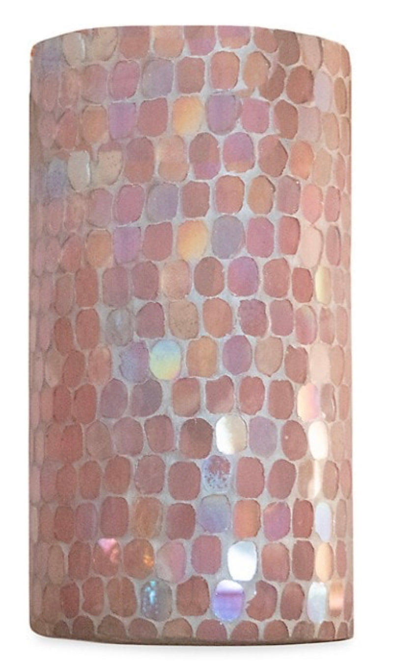 Anaya Iridescent Mosaic Glass Candle Votive & Vase- small
