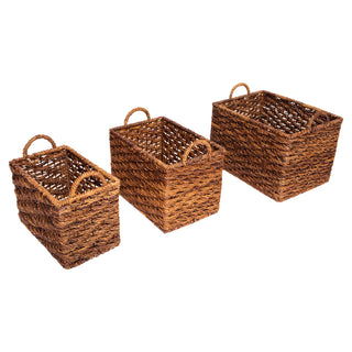 S/3 BK Rope Storage, Walnut