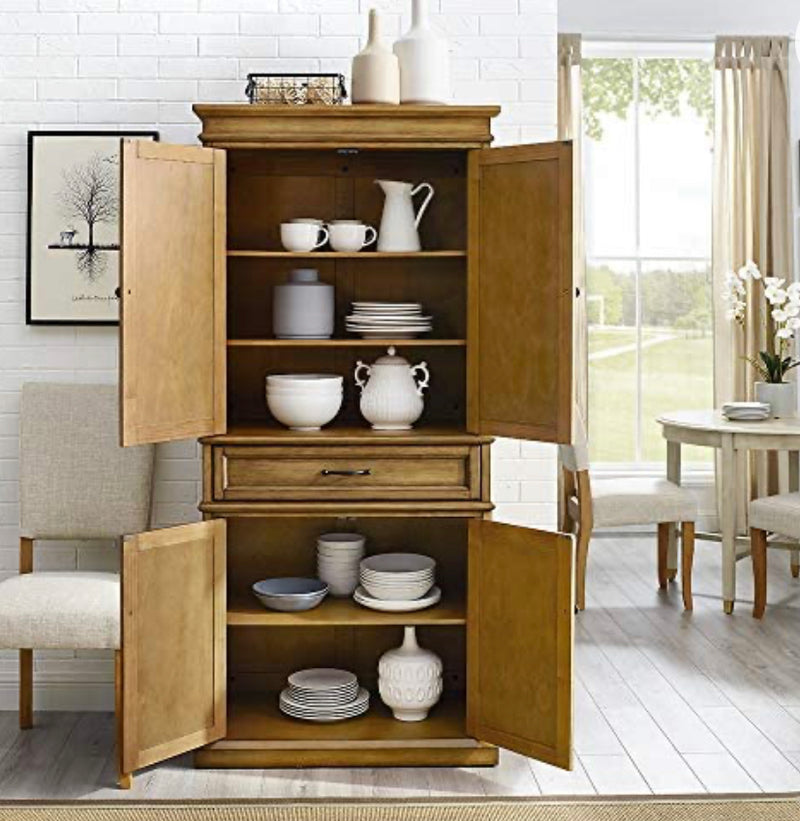 Crosley Furniture Parsons Pantry and Kitchen Storage, Natural