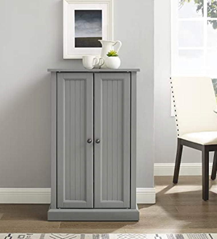 Crosley Seaside Accent Cabinet Distressed Gray