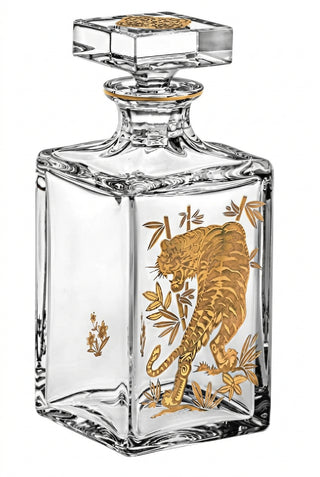 Vista Alegre Golden Whisky Decanter W/Gold | Tiger