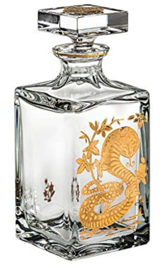Vista Alegre Golden Whisky Decanter W/Gold | Snake
