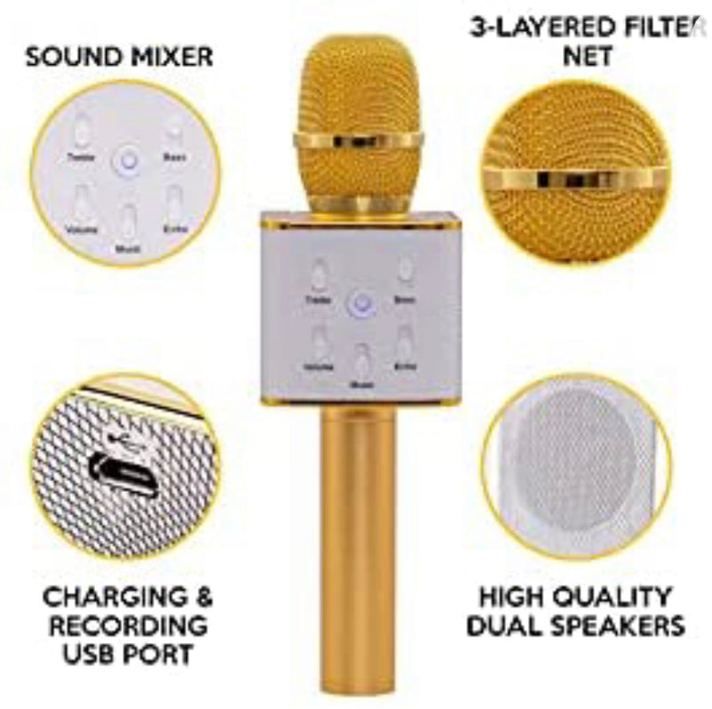 Funky Rico Wireless Karaoke Microphone (Gold)