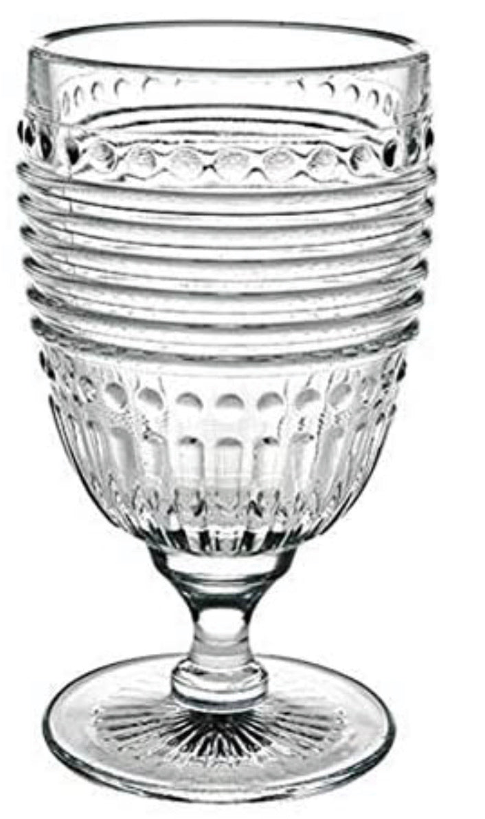 Casa Alegre Campania Clear Glass Goblets, Set of 6
