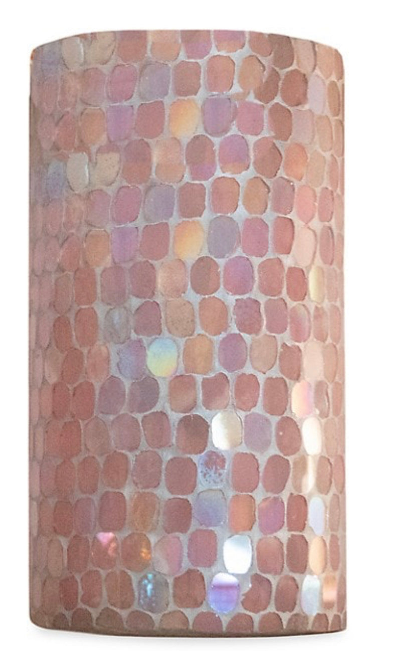 Anaya Iridescent Mosaic Glass Candle Votive & Vase- Medium