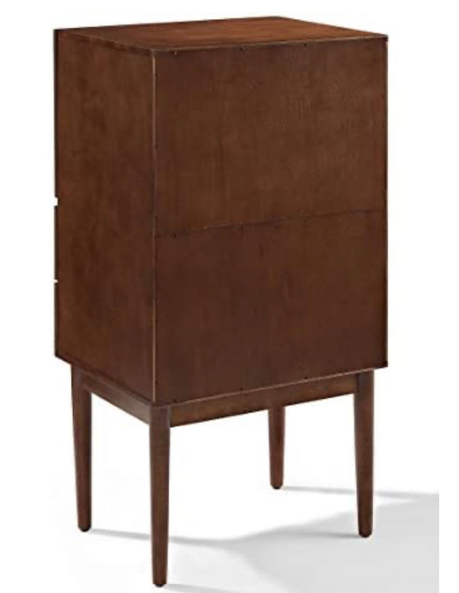 Crosley Furniture Everett Spirit Cabinet - Vintage Mahogany