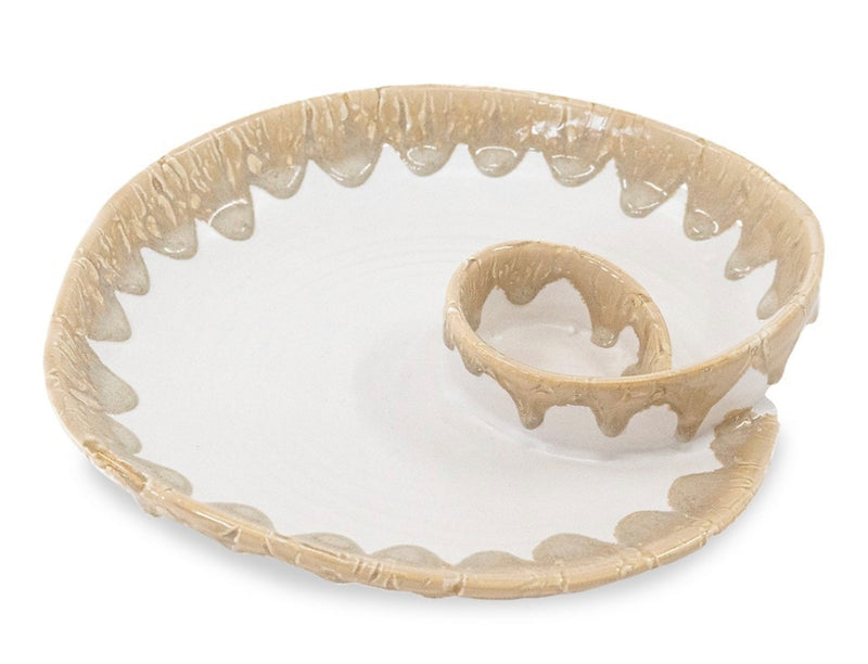 Anaya Drip Glaze Ceramic Dip Platter
