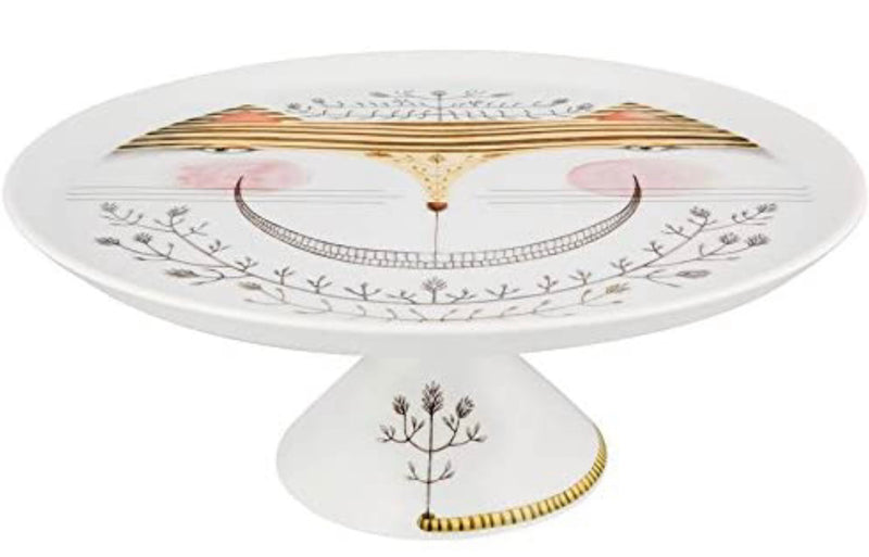 Tea With Alice Footed Cake Plate