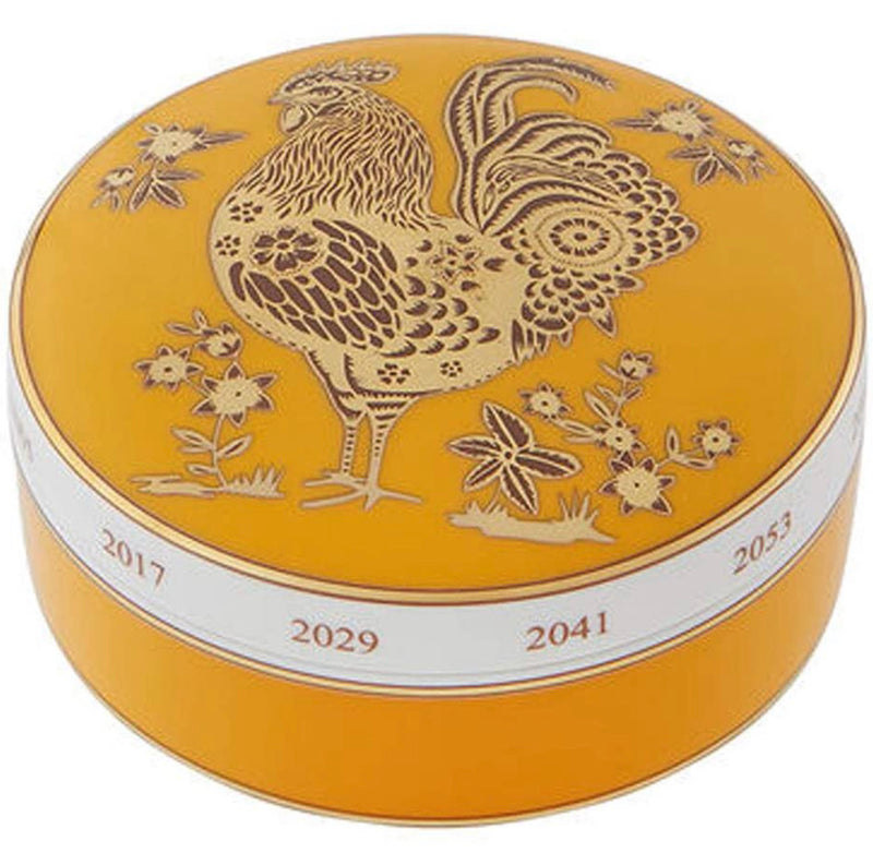 Vista Alegre Golden Large Round Box | Rooster