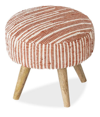 Anaya Terracotta Handwoven Striped Stool