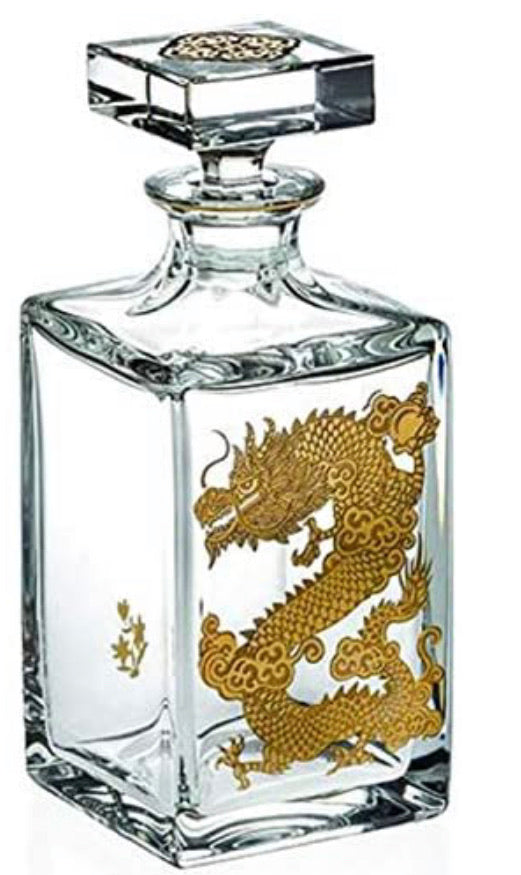 Vista Alegre Golden Dragon Whisky Decanter