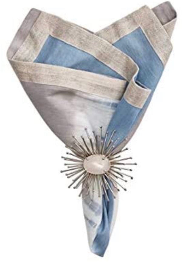 Home Outfitters Table Linens Napkins in Blue & Gray, Set of 4