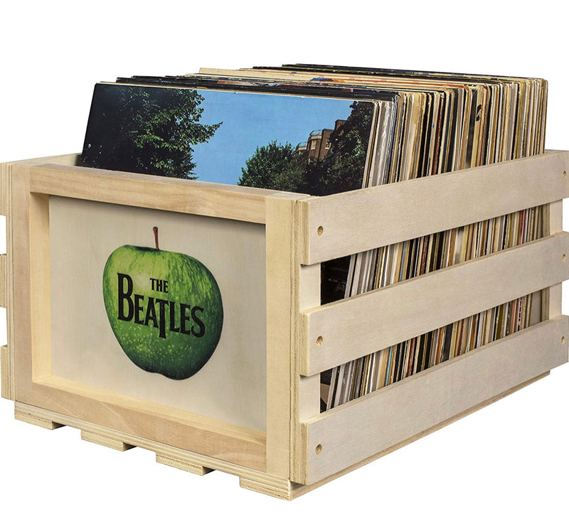 Crosley AC1004A-AP Record Storage Crate Holds up to 75 Albums, The Beatles Apple