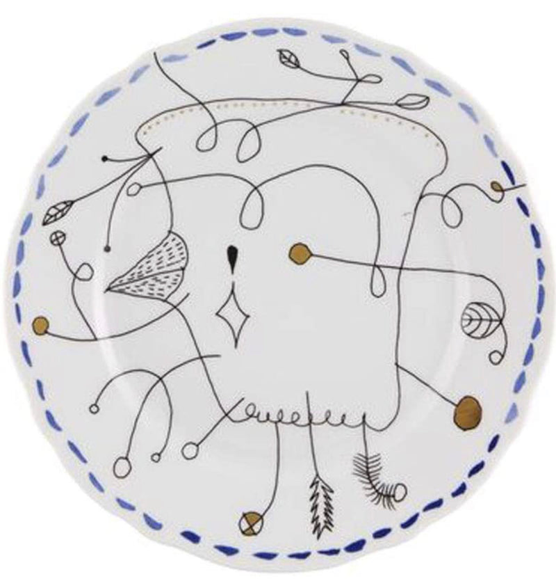 Vista Alegre Folkifunki Dessert Plate Blue | Set of 4
