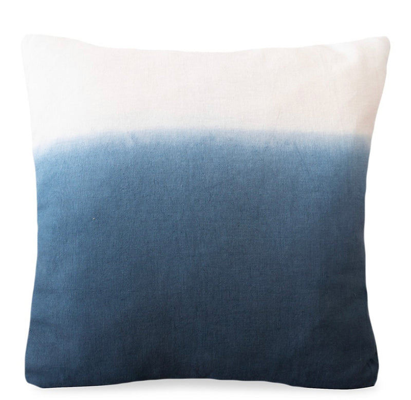 Anaya Indigo Blue Ombre Linen Pillow