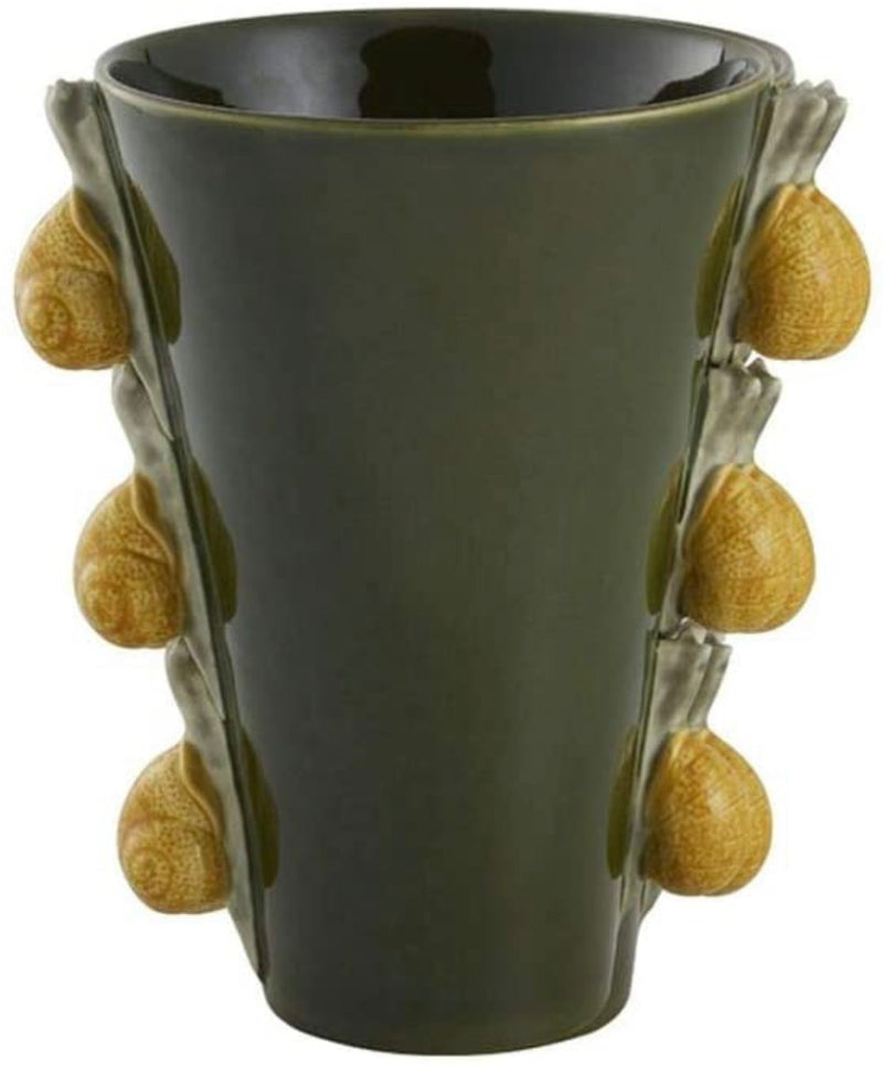 Bordallo Pinheiro Trail of Snails Earthenware Vase