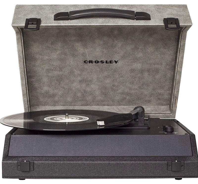 Crosley CR8018A-MN Momento Vintage Bluetooth 3-Speed Suitcase Turntable, Midnight