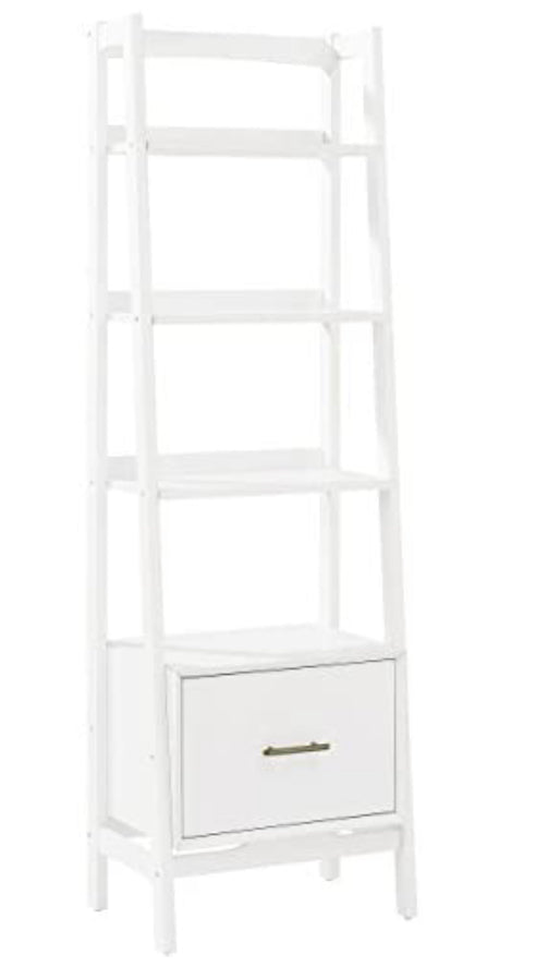 Crosley Furniture Landon Small Etagere Bookcase, White