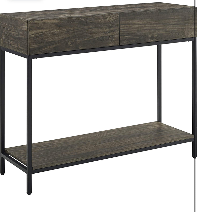 Crosley Furniture Jacobsen Console Table, Brown Ash