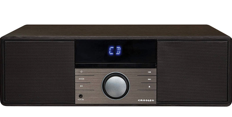Crosley CR3502A-BK Metro Bluetooth FM Clock Radio and CD Player, Black